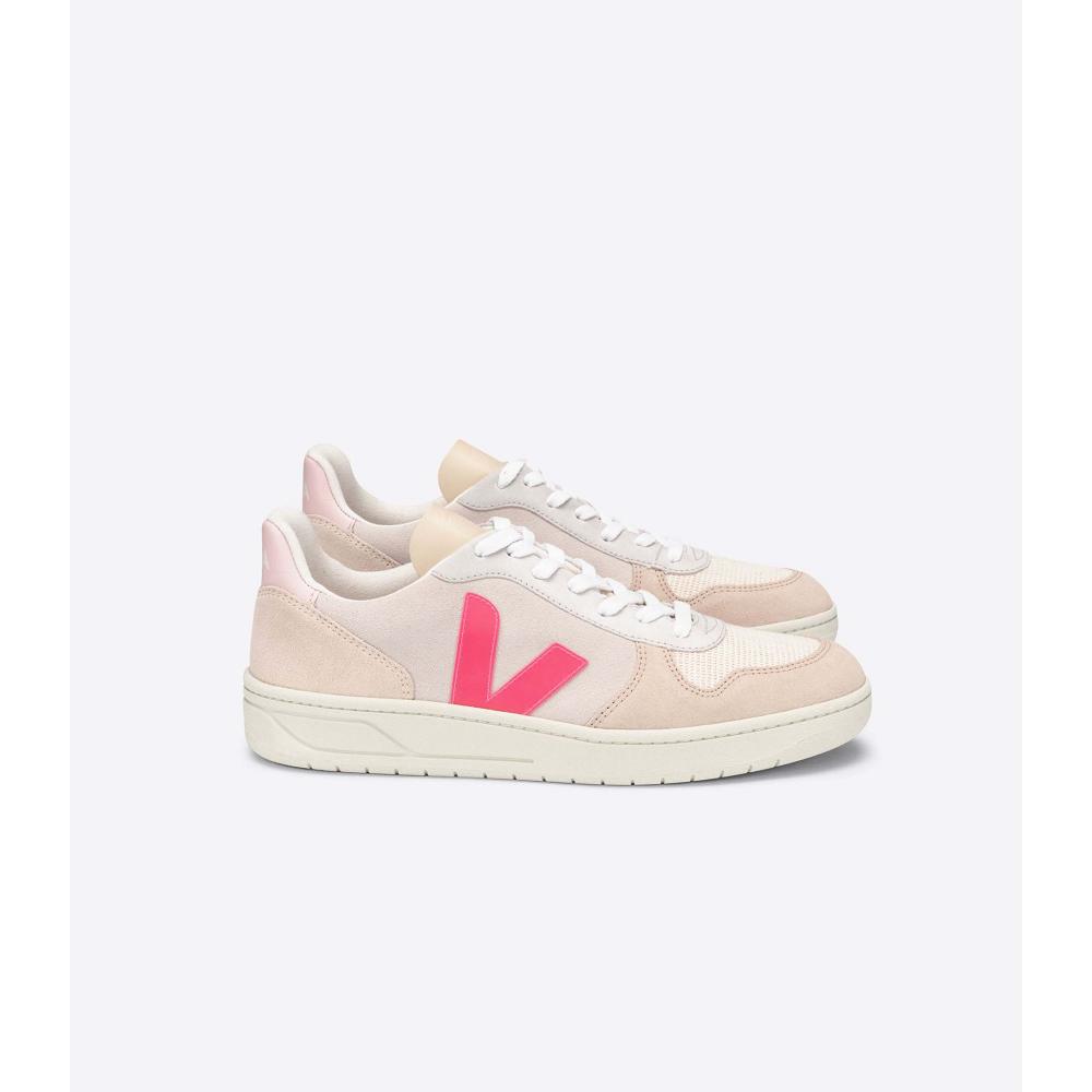 Women\'s Veja V-10 SUEDE Sneakers Beige | SG 642XYU